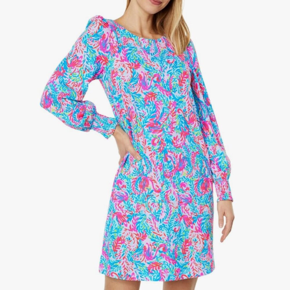 Lilly Pulitzer Diann Dress in Surf Blue Flim Flam